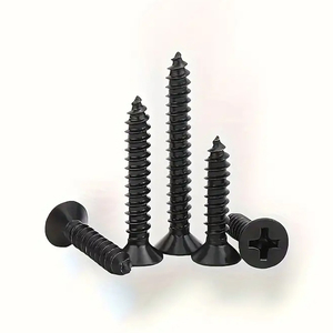 Black Metal Steel 4.8 8.8 10.9 12.9 Self Tapping Nails Phillips Cross Recess <strong>Flat</strong> Countersunk Head Wood Self Tapping <strong>Screws</strong> - Product Image 3