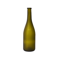 Bouteilles de vin de champagne pétillant vides en verre transparent de 750 ml, Cabernet noir avec bouchon en liège, élégantes bouteilles de vin de fruits, vente en gros