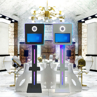 Kiosque photo portable tout-en-un avec écran tactile et éclairage LED RVB pour fêtes et événements commerciaux