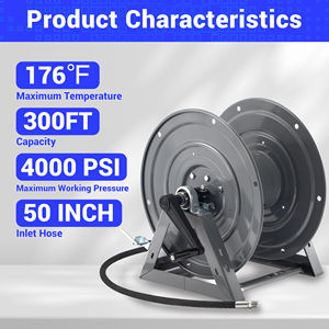 ม้วนสายยางแรงดันสูงแบบมือหมุน <span class=keywords><strong>300</strong></span> ฟุต, ม้วนสายยางเครื่องฉีดน้ำแรงดันสูงแบบหนักพร้อมแขนหมุน - Product Image 3