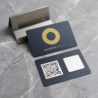 Cartes de visite professionnelles en métal NFC en acier inoxydable plaqué or sur mesure de luxe pour le réseautage numérique des contacts professionnels, cadeaux VIP de marque
