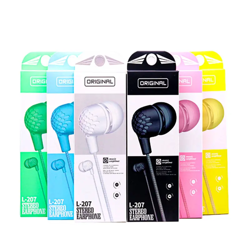 Hot Sell Multi Colors Cheap Headphone Earbuds Wired Earphone 3.5mm Silicone Wired Ear Buds With Microphone
