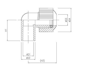 Codo de PVC de 13A con conexión de unión unilateral para tuberías, tipo ángulo recto, lista de precios - Product Image 2