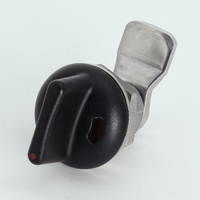 Serrure à came à bouton rotatif en alliage de zinc avec indicateur rouge-vert pour armoires d'équipements ferroviaires et industriels