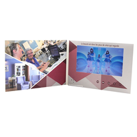 Brochure vidéo LCD de qualité supérieure, carte de vœux, invitation, brochure musicale en papier, vente en gros à prix compétitif