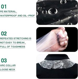 Delantales Desechables de PE HDPE Impermeables y Resistentes al Aceite con Relieve, Tipo Bolsa Retráctil, para Niños Pequeños, para Arte, Cocina, Comer, Enseñanza, Manualidades DIY - Product Image 6