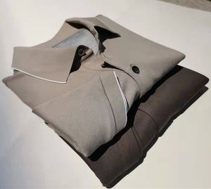 <span class=keywords><strong>Polo</strong></span> de couleur marron pour hommes, court, <span class=keywords><strong>2022</strong></span>, livraison rapide, nouvelle collection - Product Image 5