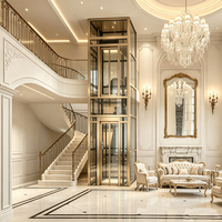Ascenseur domestique compact et sécurisé pour 2 à 5 étages, idéal pour villas, duplex et résidences privées, installation intérieure et extérieure