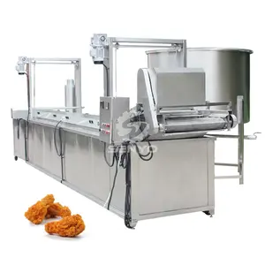 Stainless steel continuous peanut pig skin chicken nuggets potato chips frying machine for sale