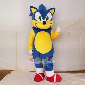 ชุดมาสคอต Sonic สำหรับผู้ใหญ่,ชุดตัวการ์ตูนเครื่องแต่งกายแฟนซีสำหรับปาร์ตี้คอสเพลย์ CE