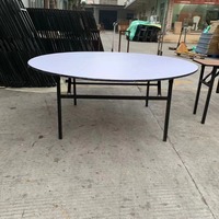 Table de banquet ronde pliante à structure métallique pour hôtels, mariages et restaurants – Vente directe usine