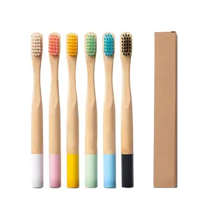 Wholesale Bamboo Products Round Handle Bamboo Toothbrush Eco Friendly For Kids