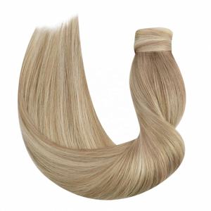 Best Selling Raw Indian Virgin Remy Kinky Drawstring Natural Yaki Human <b>Hair</b> Clip-in Ponytail Extension Straight Style No Tangle - Product Image 4