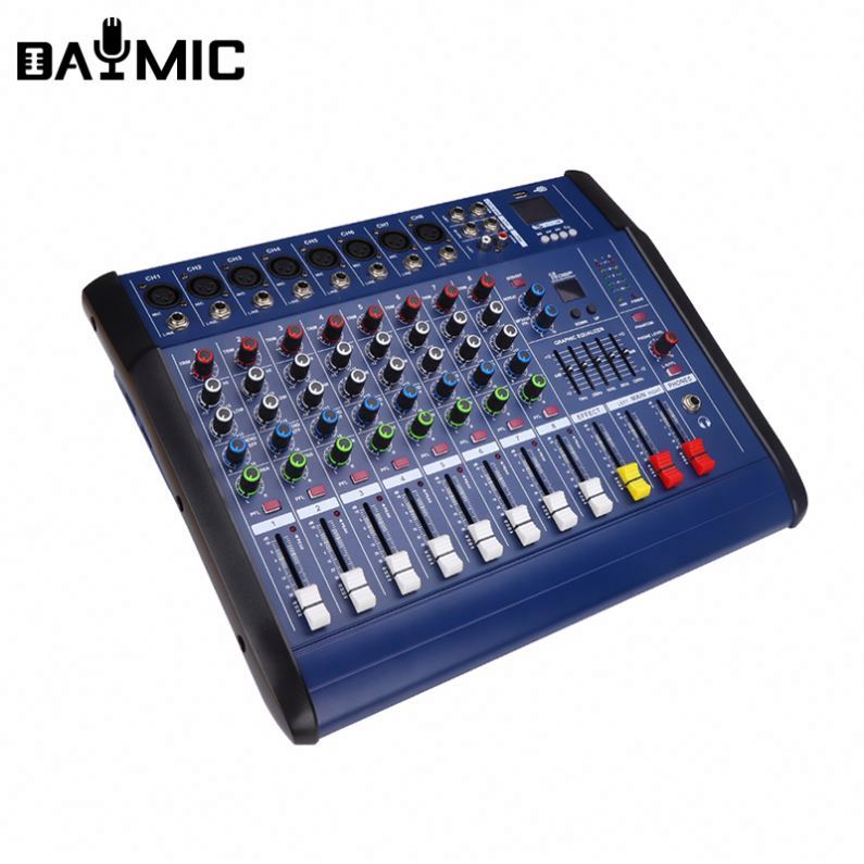 QIHANG 802D USB караоке усилитель мощности 8 каналов Pmx аудио микшер для пассивного динамика Профессиональное аудио видео Освещение завод