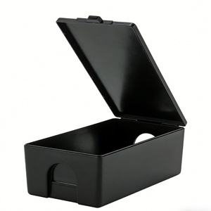 Station d'appât anti-rongeurs en plastique noir verrouillable, boîte à appât anti-effraction pour rats, contrôle des rats en extérieur - Product Image 1