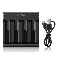Chargeur USB 4 fentes NiMH/NiCD AA AAA chargeur de batterie rechargeable emplacement de batterie