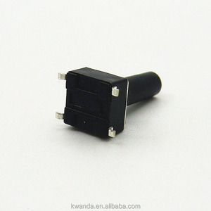 6*6mm Montage en Surface Micro Tact Commutateur 12.5mm carré Noir Mini Fonction Clé Composant Électronique de Puissance - Product Image 4