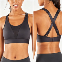 Soutien-gorge de sport dos croisé pour femme, maintien élevé, soutien-gorge de yoga, bretelles réglables, soutien-gorge de fitness sans coutures, logo personnalisé, vente en gros