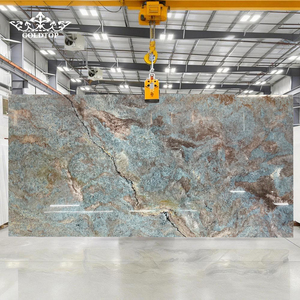 GOLDTOP Luxury Polished Amazon Blue Natural Quartzite Vibrant <b>Stone</b> for Statement Feature Walls and Luxury Bathroom Vanities - Product Image 2