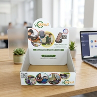Exhibidor de Cartón Corrugado Personalizado de Fábrica, Exhibidor de Mesa POP de Papel para Minoristas