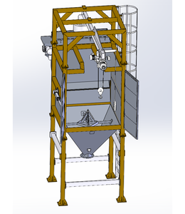 Poudre en vrac de convoyeur d'ascenseur de système de déchargement incliné de <span class=keywords><strong>sac</strong></span> Jumbo - Product Image 1