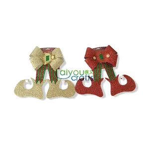 Popüler noel yayı, önyükleme PVC, metalik ışıltı