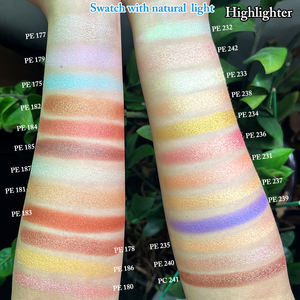 Paleta de rubor de maquillaje facial de marca cosmética con logotipo personalizado, paleta de rubor vegano brillante en polvo prensado de alta pigmentación - Product Image 4