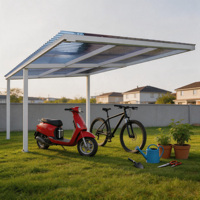 Kit de carport en acier galvanisé robuste 10x20 pieds amélioré avec toit imperméable pour le stationnement de véhicules personnels dans la cour de la maison