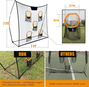 Filet d'entraînement de football 5 trous de haute qualité, portable pour jardin et terrain, filet de cible de football robuste pour les exercices de tir - Product Image 3