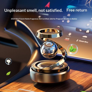 Diffuseur <span class=keywords><strong>d</strong></span>'arômes rotatif solaire automatique pour voiture, <span class=keywords><strong>d</strong></span>écoration <span class=keywords><strong>parfum</strong></span>ée en plastique, évaporation naturelle, vente en gros, bon marché, haute qualité - Product Image 6