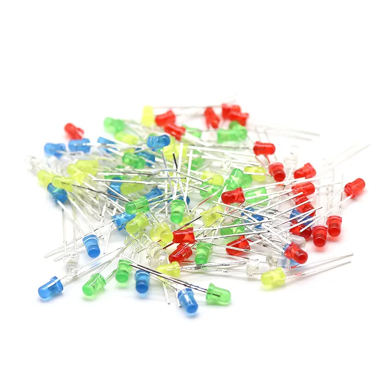 3mm 5mm LED light bulb LED F3 F5 red green yellow blue and white directly inserted lamp bead components package F3 F5 LED