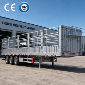 Semi-remorque à ridelles robuste - Remorque de <span class=keywords><strong>transport</strong></span> agricole à 3/4 essieux avec ridelles latérales - Product Image 5