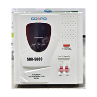 Stabilisateur de tension automatique monophasé SDR-5000VA de type relais/microprocesseur, régulateur AVR 220/230VAC, affichage LED, CE RoHS