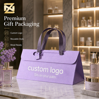Boîte cadeau pliante en forme de tente triangulaire, papier texturé 230 g/m², poignée intérieure en ruban, logo personnalisé, pour chauffe-mains, bijoux, cadeaux de mariage