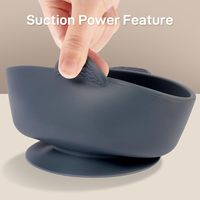Lot de 3 bols en silicone sans BPA pour l'alimentation des bébés avec aspiration pour le micro-ondes et le lave-vaisselle pour bébés et tout-petits