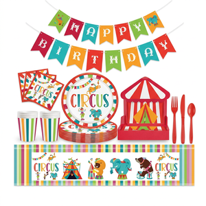 DAMAI - Juego de Vajilla Desechable de Papel para Fiestas Infantiles, Platos, Vasos, Servilletas, con Artículos para Fiestas de Helados - Product Image 1