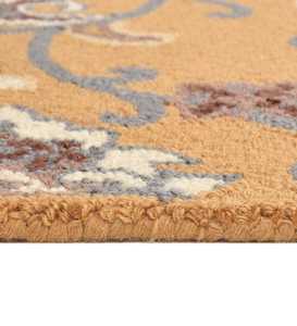 Tapis d'intérieur en laine tufté à la main de qualité supérieure, écologique, couleur unie, doux, lavable, antidérapant, moderne - Product Image 1