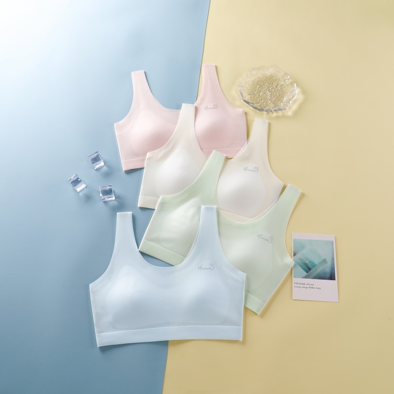 Modal/Cotton Melange Material Teen Bra for Girls Breathable Underwear with Printed Design for Adolescents and Children