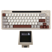 KF101 Monitor eksternal tiga mode, lampu latar RGB bahan ABS multifungsi Keyboard mekanis Rocker