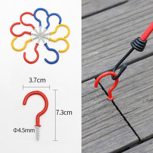 Estaca de plástico azul con forma de signo de interrogación y rosca para fijación en el suelo para camping al aire libre, uso en todas las estaciones. - Product Image 4