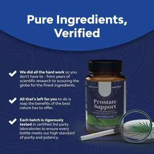 Compléments alimentaires à base de plantes pour le soutien de la prostate masculine, l'équilibre hormonal, capsules d'ortie et de graines de citrouille, complément pour la prostate - Product Image 3
