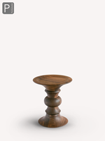 Amerikanischer Designer runder Hocker einfacher Retro-Ess hocker aus schwarzem Walnussholz, lässiger Tisch aus massivem Holz