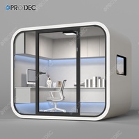 Cabine acoustique de bureau moderne, pod de bureau extérieur, cabine insonorisée préfabriquée