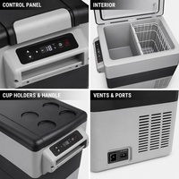Réfrigérateur-congélateur portable 12V pour voiture 55L -20°C ℃   Batterie externe double usage DC12V 24V AC pour camion, camping-car et camping