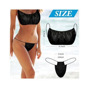 Ropa interior no tejida desechable de masaje transpirable negro adulto estilo mediterráneo para spa - Product Image 1