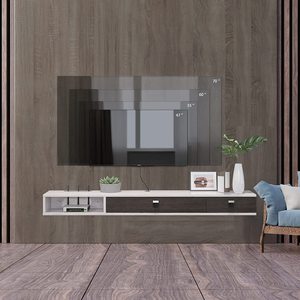 Floating TV Shelf,<strong>Wall</strong> <strong>Mounted</strong> Floating TV Stand <strong>Unit</strong> Me Dia Console <strong>Wall</strong> TV Console Cabinet <strong>Media</strong> - Product Image 1