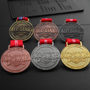 Médailles de sport de fitness de défi de musculation personnalisées en alliage de zinc métallique antique avec logo 3D en laiton et cordon - Product Image 6