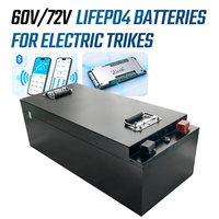 Batterie au lithium-ion Lifepo4Smart BMS 72v100Ah OEM pour tricycles électriques, personnalisable avec système de gestion de batterie intelligent