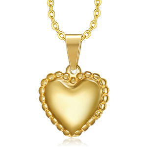 Regalo de día de San Valentín al por mayor elegante diseño de joyas de acero inoxidable dulce corazón 18k oro collar de la mujer - Product Image 1