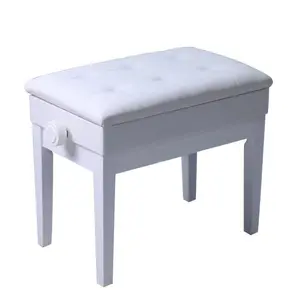 Low price Single person piano bench with music box manufacturer wholesale electric piano instrument accessories solid wood bench